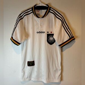 NWOT Vintage 1996 ADIDAS Germany White Home Soccer Football‎ Jersey Size XS VTG